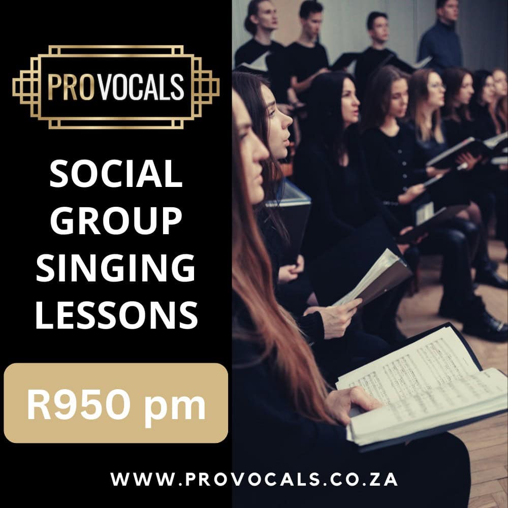 Group vocal training lessons at ProVocals Vocal Academy in Fourways, Sandton